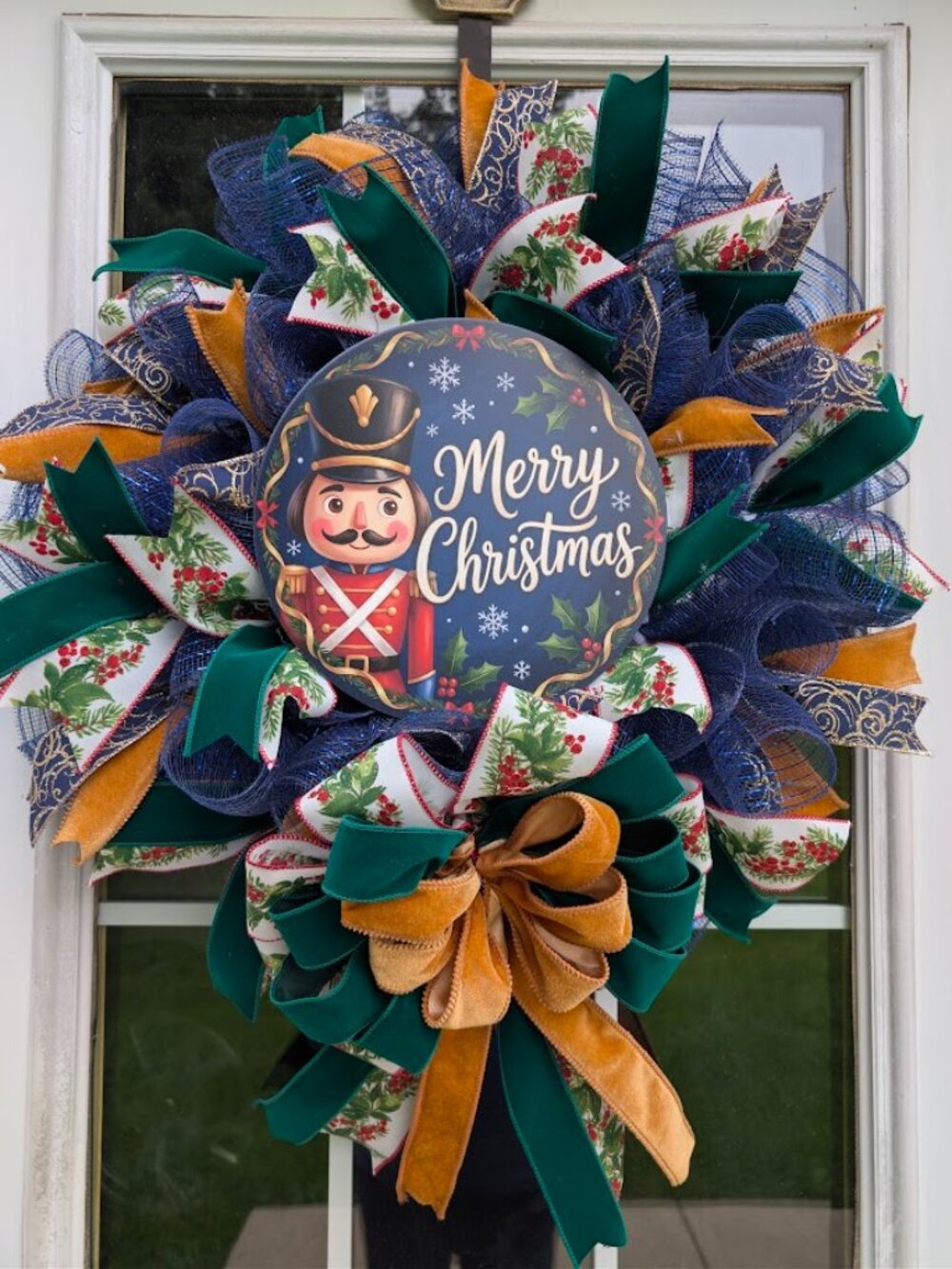 Merry Christmas Nutcracker Wreath